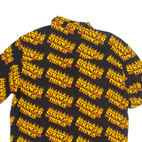 H&M Netflix Stranger Things ALL OVER PRINT Mens Shirt Black Viscose Crazy Pattern XL