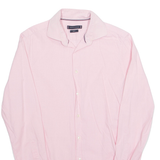 TOMMY HILFIGER Slim Fit Mens Shirt Pink Check Long Sleeve M