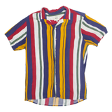 REBEL Mens Shirt Blue Striped M