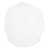 LEVI'S Womens Plain Shirt White Linen Long Sleeve S