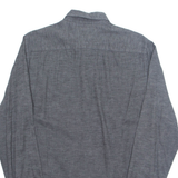 TOMMY HILFIGER Mens Plain Shirt Grey Long Sleeve S