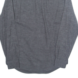 TOMMY HILFIGER Mens Plain Shirt Grey Long Sleeve S