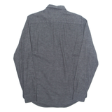 TOMMY HILFIGER Mens Plain Shirt Grey Long Sleeve S