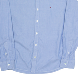 TOMMY HILFIGER Mens Plain Shirt Blue Long Sleeve L