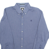 G-STAR RAW Mens Shirt Blue Striped Long Sleeve L
