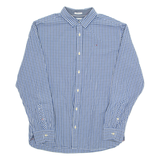 TOMMY HILFIGER Mens Shirt Blue Check Long Sleeve L