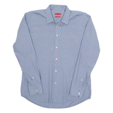 HUGO BOSS Mens Shirt Blue Check Long Sleeve XL