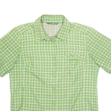 SCHOFFEL Womens Shirt Green Check UK 10