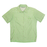 SCHOFFEL Womens Shirt Green Check UK 10
