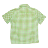 SCHOFFEL Womens Shirt Green Check UK 10