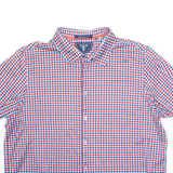 HAYAS Slim Short Mens Shirt Red Check 2XL
