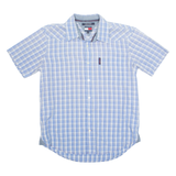 TOMMY JEANS Mens Shirt Blue Check L