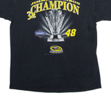 NASCAR CHASE Jimmie Johnson Champions Mens T-Shirt Black USA L