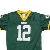 NFL Green Bay Packers 12 Rodgers Boys Jersey Green USA V-Neck XL
