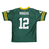 NFL Green Bay Packers 12 Rodgers Boys Jersey Green USA V-Neck XL