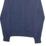 TOMMY HILFIGER Mens Jumper Blue High Neck Tight Knit S