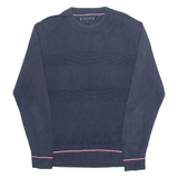 TOMMY HILFIGER Mens Jumper Blue Tight Knit L