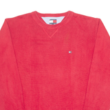 TOMMY HILFIGER Mens Jumper Red Tight Knit L