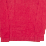 TOMMY HILFIGER Mens Jumper Red Tight Knit L