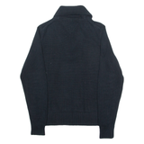 TOMMY HILFIGER Mens Jumper Black Roll Neck Tight Knit XS