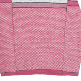TOMMY HILFIGER Womens Patterned Jumper Pink Tight Knit L