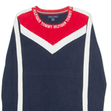 TOMMY HILFIGER Womens Jumper Blue Tight Knit M