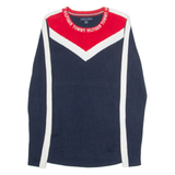 TOMMY HILFIGER Womens Jumper Blue Tight Knit M