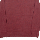 TOMMY HILFIGER Mens Jumper Maroon 1/4 Zip Tight Knit L