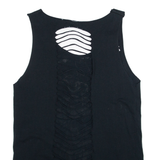 Womens Vest Black Sleeveless XS