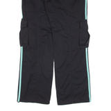 ADIDAS Cargo Womens Trousers Black Loose Straight W33 L30