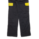 DICKIES Double-knee Cargo Workwear Mens Trousers Black Regular Straight W28 L29