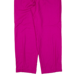 Womens Knit Trousers Pink Relaxed Straight Wool W34 L27