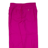 Womens Knit Trousers Pink Relaxed Straight Wool W34 L27