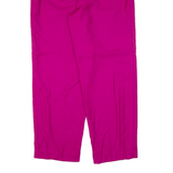 Womens Knit Trousers Pink Relaxed Straight Wool W34 L27