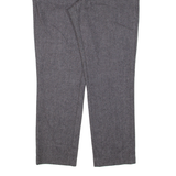 TED BAKER Mens Knit Trousers Grey Regular Tapered Wool W34 L28