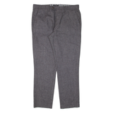 TED BAKER Mens Knit Trousers Grey Regular Tapered Wool W34 L28