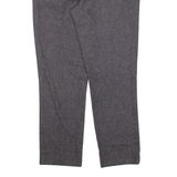 TED BAKER Mens Knit Trousers Grey Regular Tapered Wool W34 L28