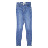 LEVI'S 720 High Rise BIG E Womens Jeans Blue Slim Skinny Stone Wash W27 L32
