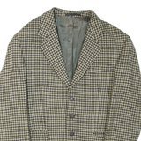 Mens Blazer Jacket Green Houndstooth L