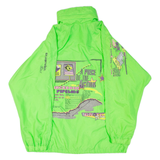 Mens Pullover Jacket Green Crazy Pattern XL