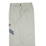 ADIDAS Mens Trousers Grey Regular Straight W30 L29
