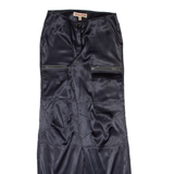 MY COLLECTION Cargo Womens Trousers Blue Loose Straight W29 L31