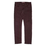 DRIVER Mens Trousers Maroon Regular Straight W35 L33
