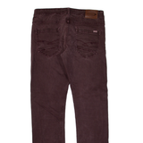 DRIVER Mens Trousers Maroon Regular Straight W35 L33