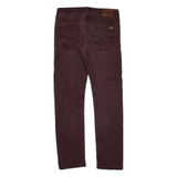 DRIVER Mens Trousers Maroon Regular Straight W35 L33