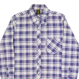 EUROPA Mens Shirt Blue 90s Check Long Sleeve M