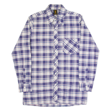 EUROPA Mens Shirt Blue 90s Check Long Sleeve M