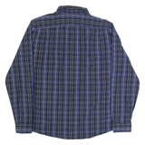 DKNY Mens Shirt Blue Check Long Sleeve L