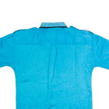 JOSEPHINE Womens Plain Shirt Blue 90s M
