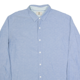 TIMBERLAND Mens Shirt Blue Spotted Long Sleeve L